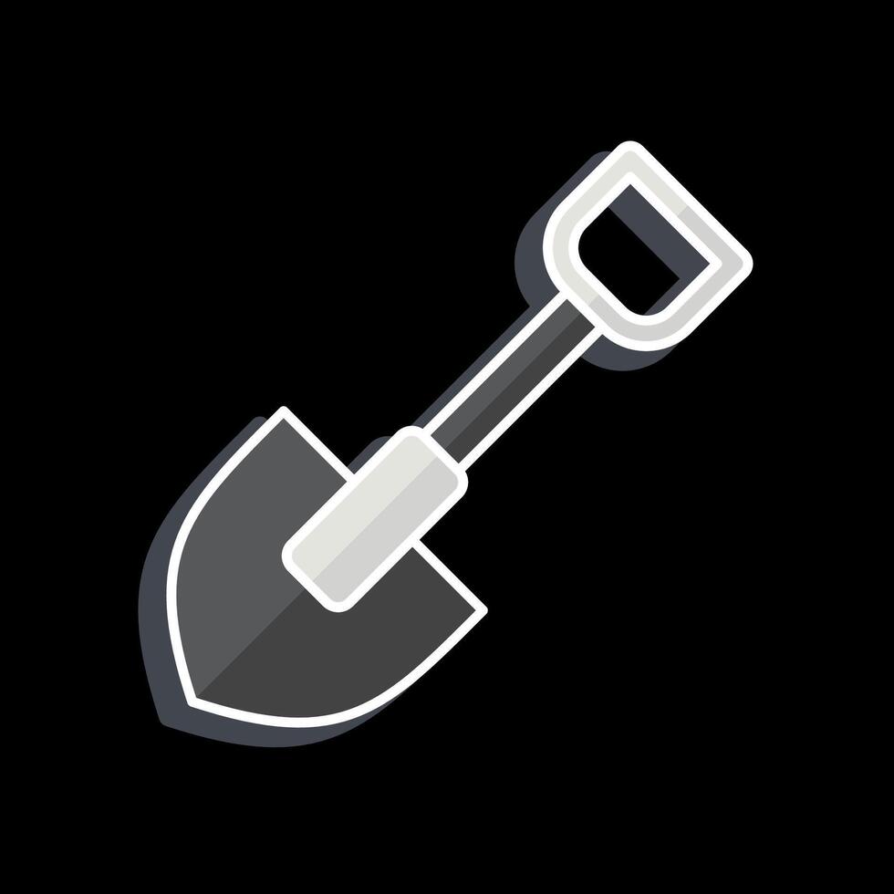 Icon Showel. related to War Military symbol. glossy style. simple illustration vector