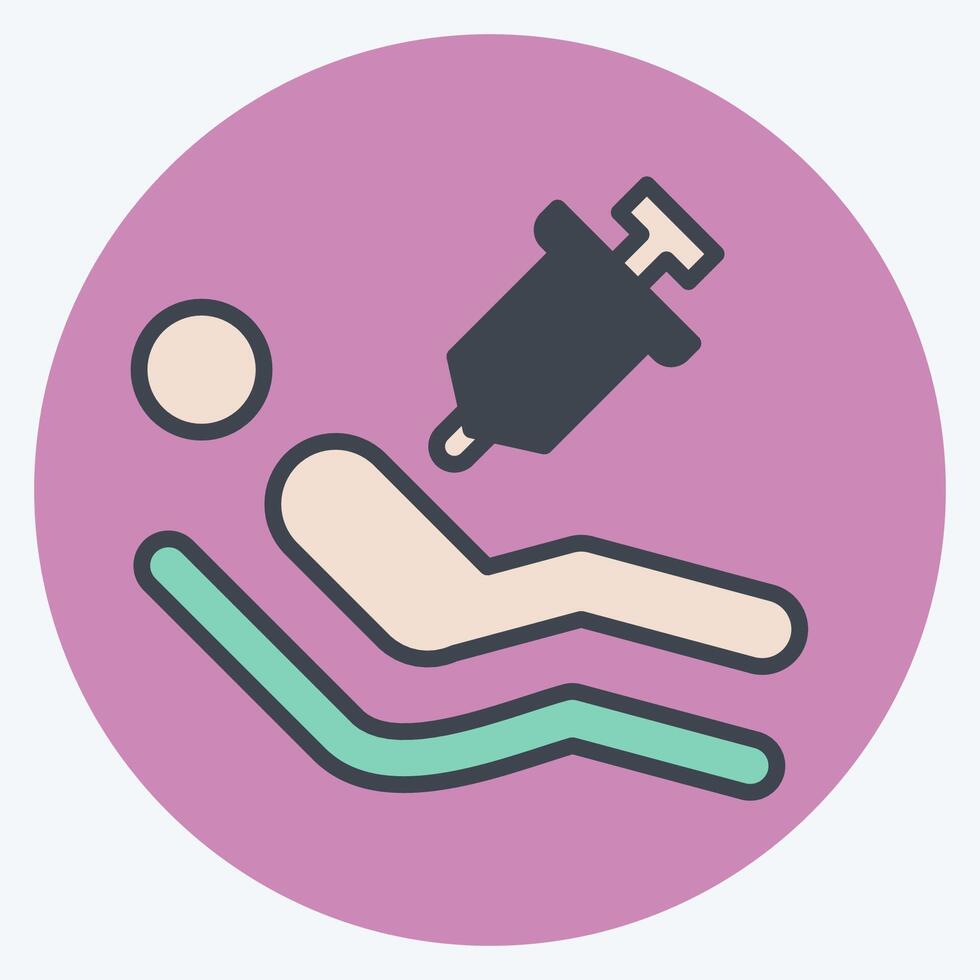 Icon Euthanasia. related to Seath symbol. color mate style. simple illustration vector