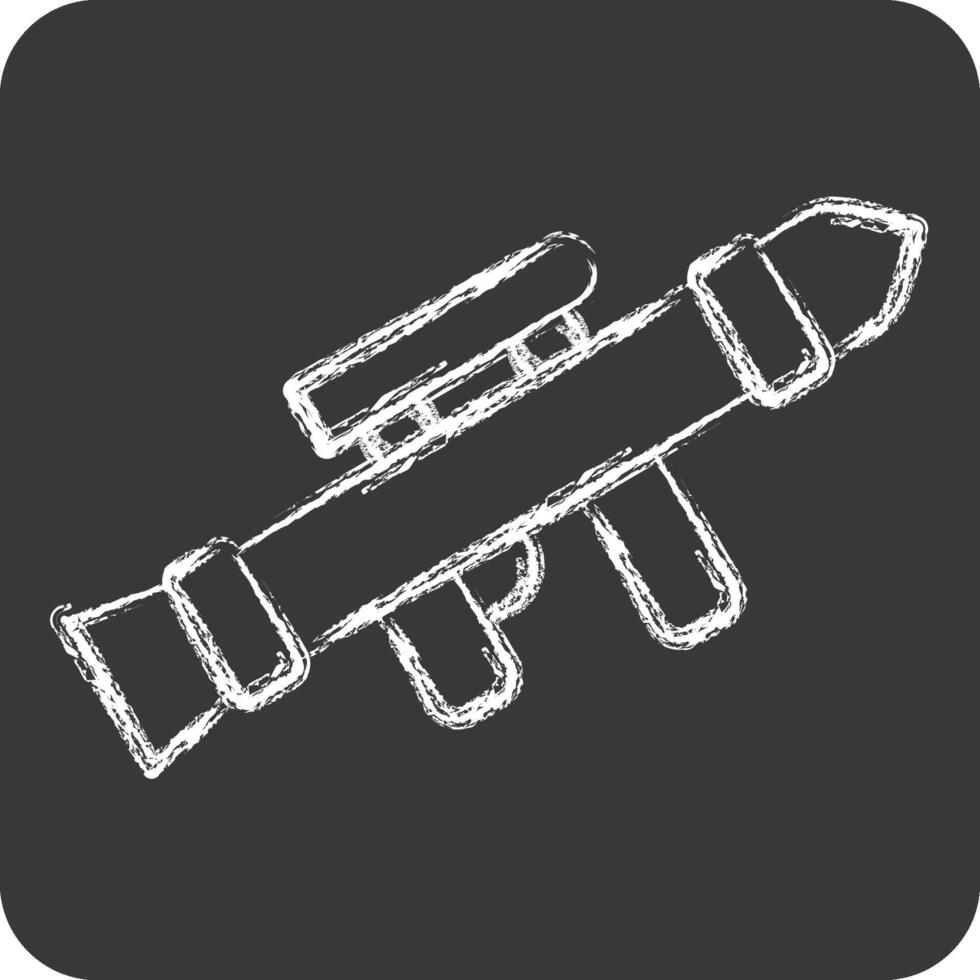 Icon Grenade Launcher. related to War Military symbol. chalk Style. simple illustration vector