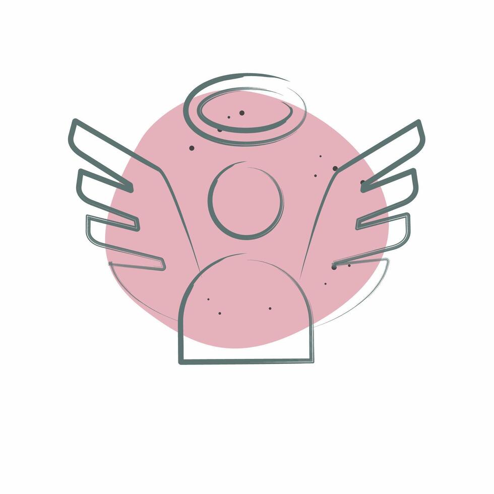 Icon Angel. related to Seath symbol. Color Spot Style. simple illustration vector
