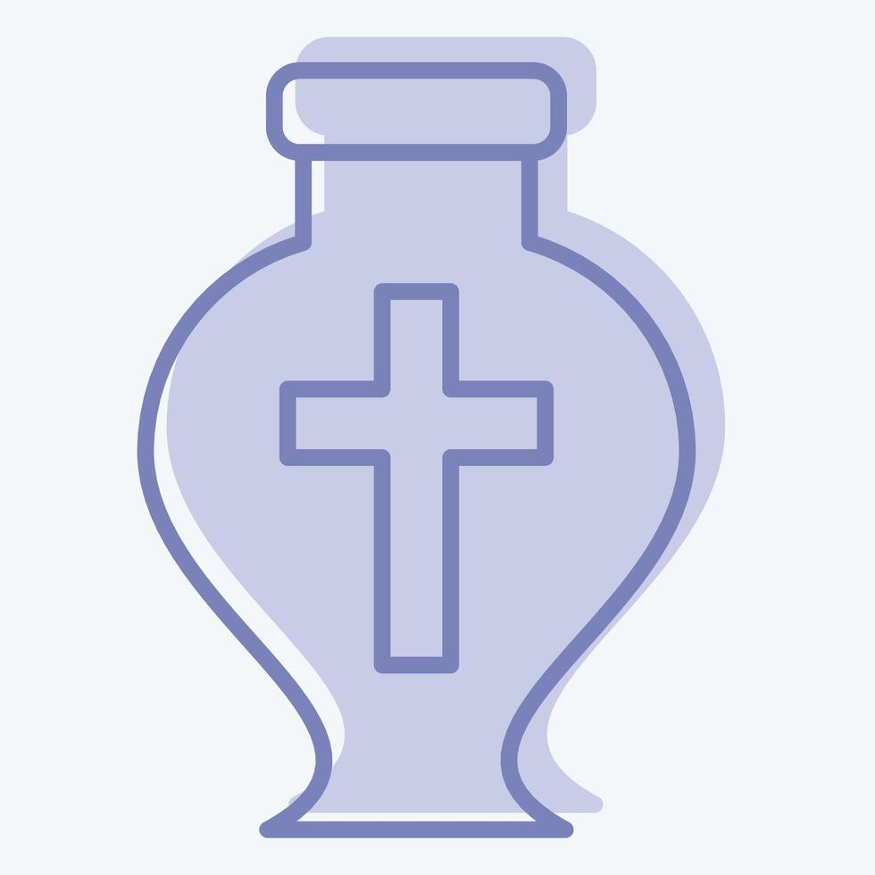 Icon Ashes. related to Seath symbol. two tone style. simple illustration vector