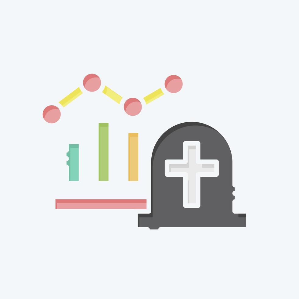 Icon Mortality. related to Seath symbol. doodle style. simple illustration vector