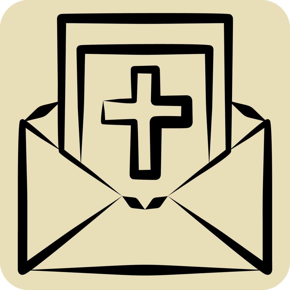Icon Letter. related to Seath symbol. hand drawn style. simple illustration vector