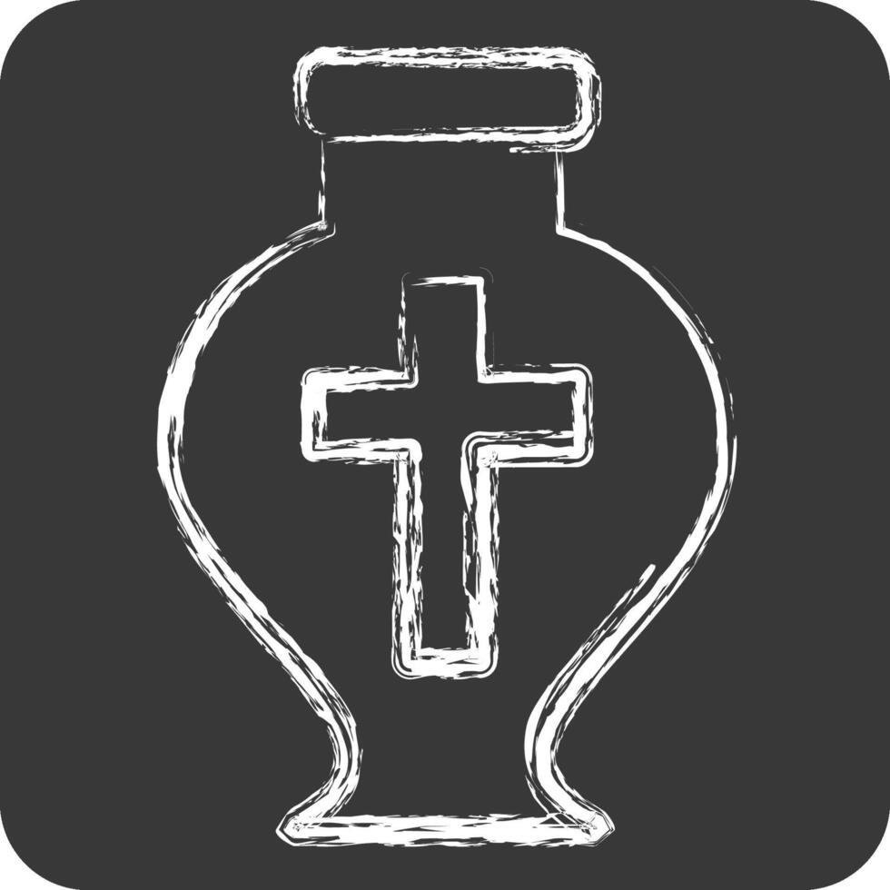Icon Ashes. related to Seath symbol. chalk Style. simple illustration vector