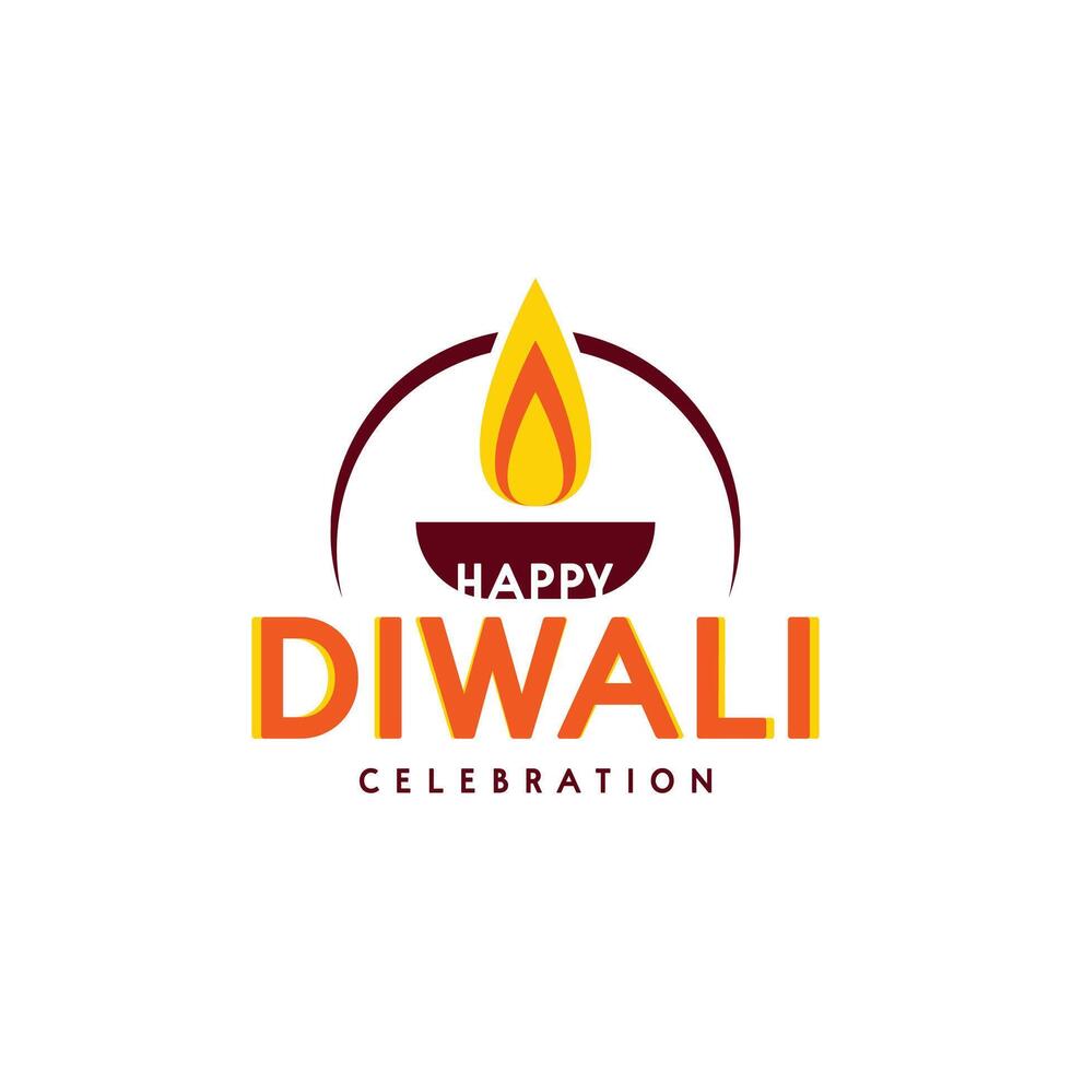 Happy Diwali Celebration Greeting Card vector