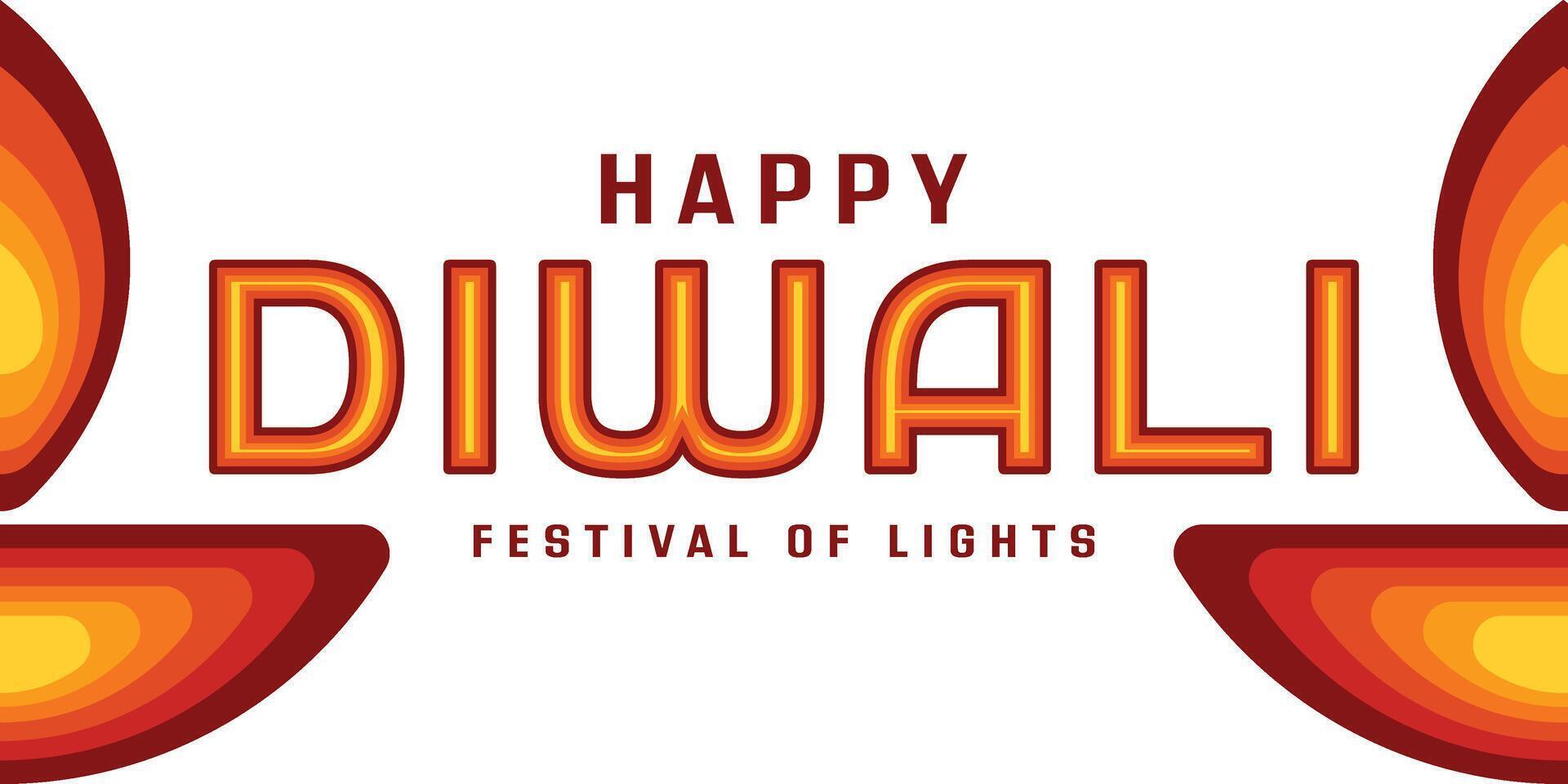 Happy Diwali Creative Banner vector