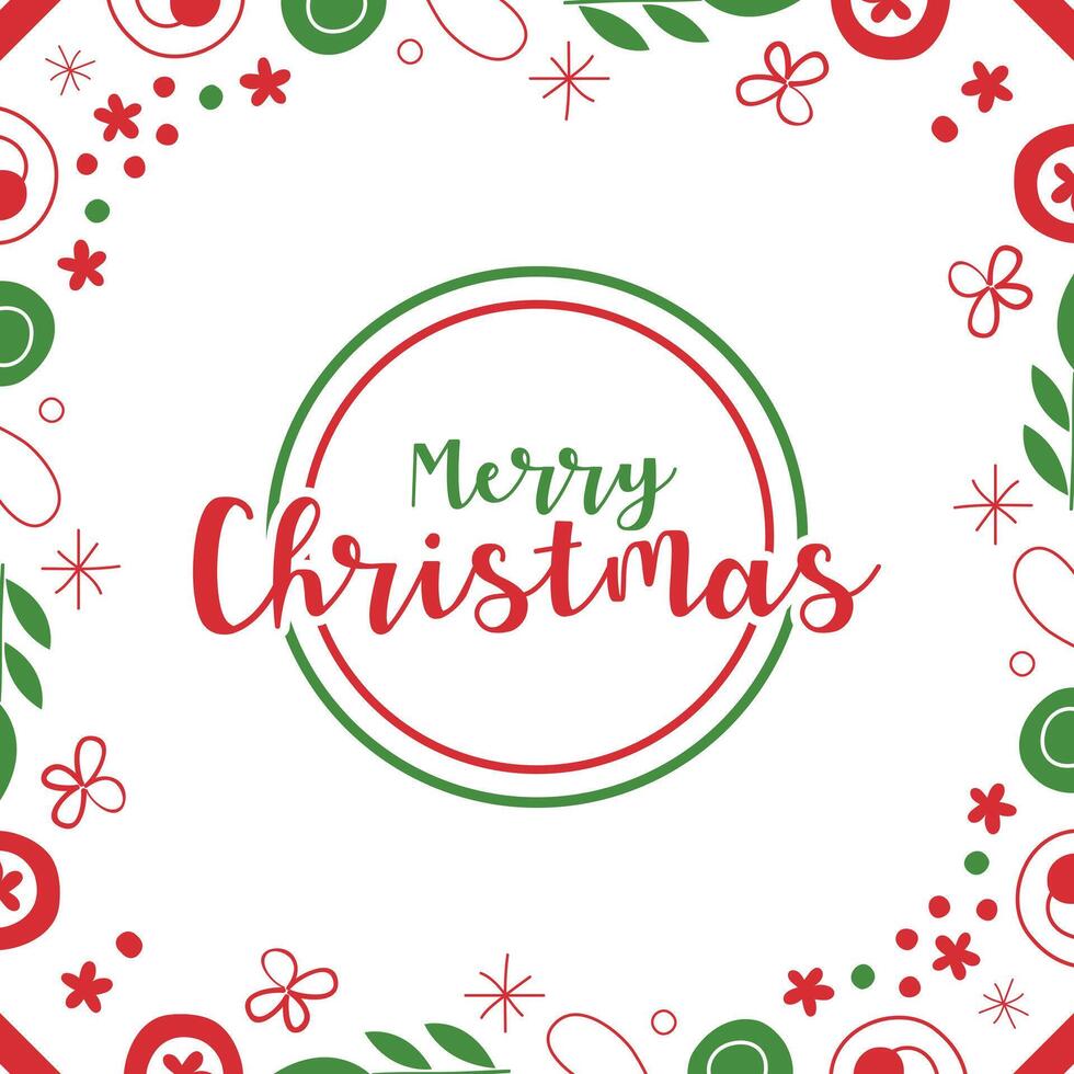 Merry Christmas Greeting Card vector