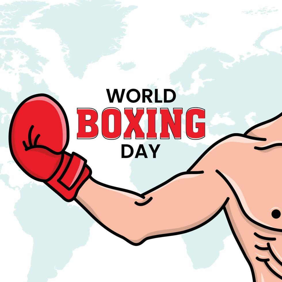 World Boxing Day Poster, Banner, design, Boxing gloves vector