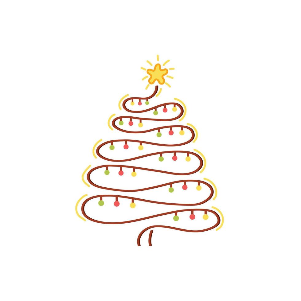 Christmas Tree Isolated on white vector