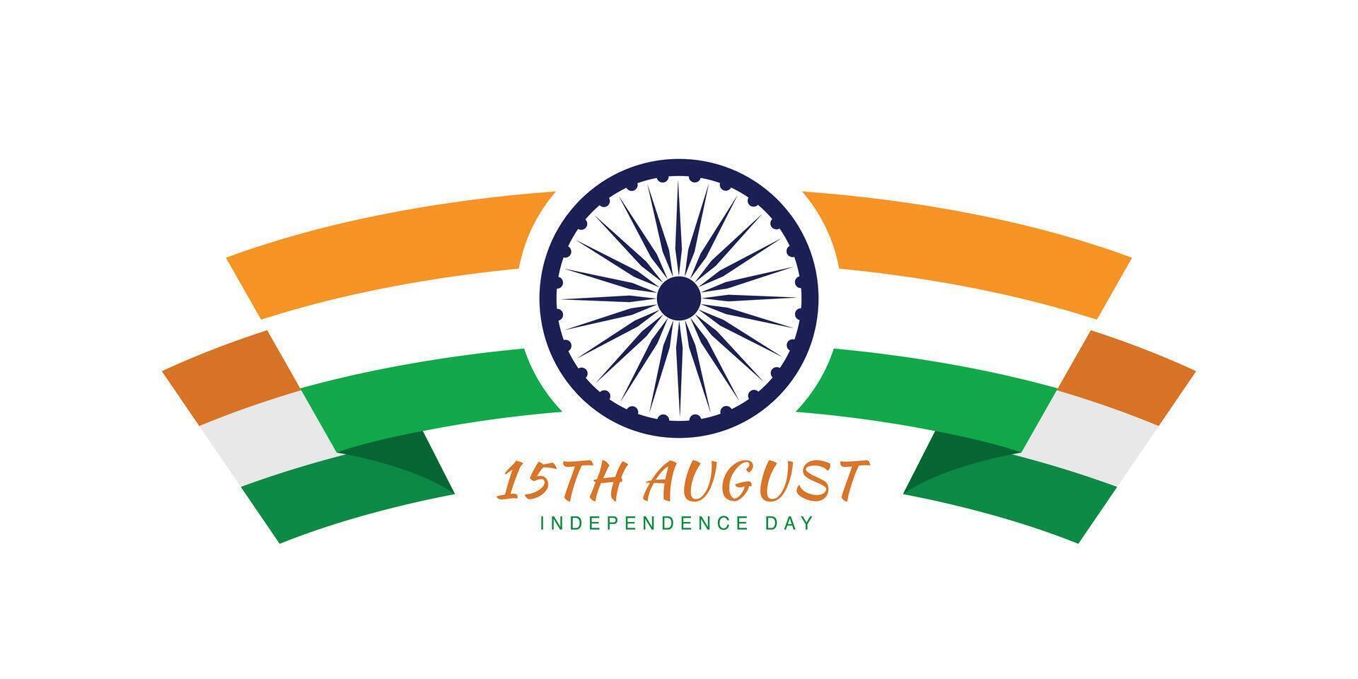 15 August Independence day design, Indian flag, Celebrations, Isolated vector