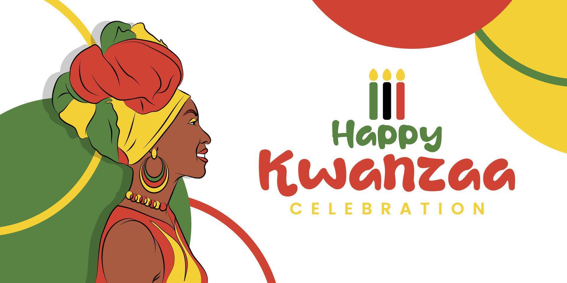 Happy Kwanzaa Poster, Banner, Background vector