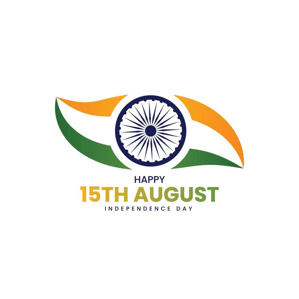 Creative 15 August Independence day design, Indian eye, Indian flag, Isolated vector
