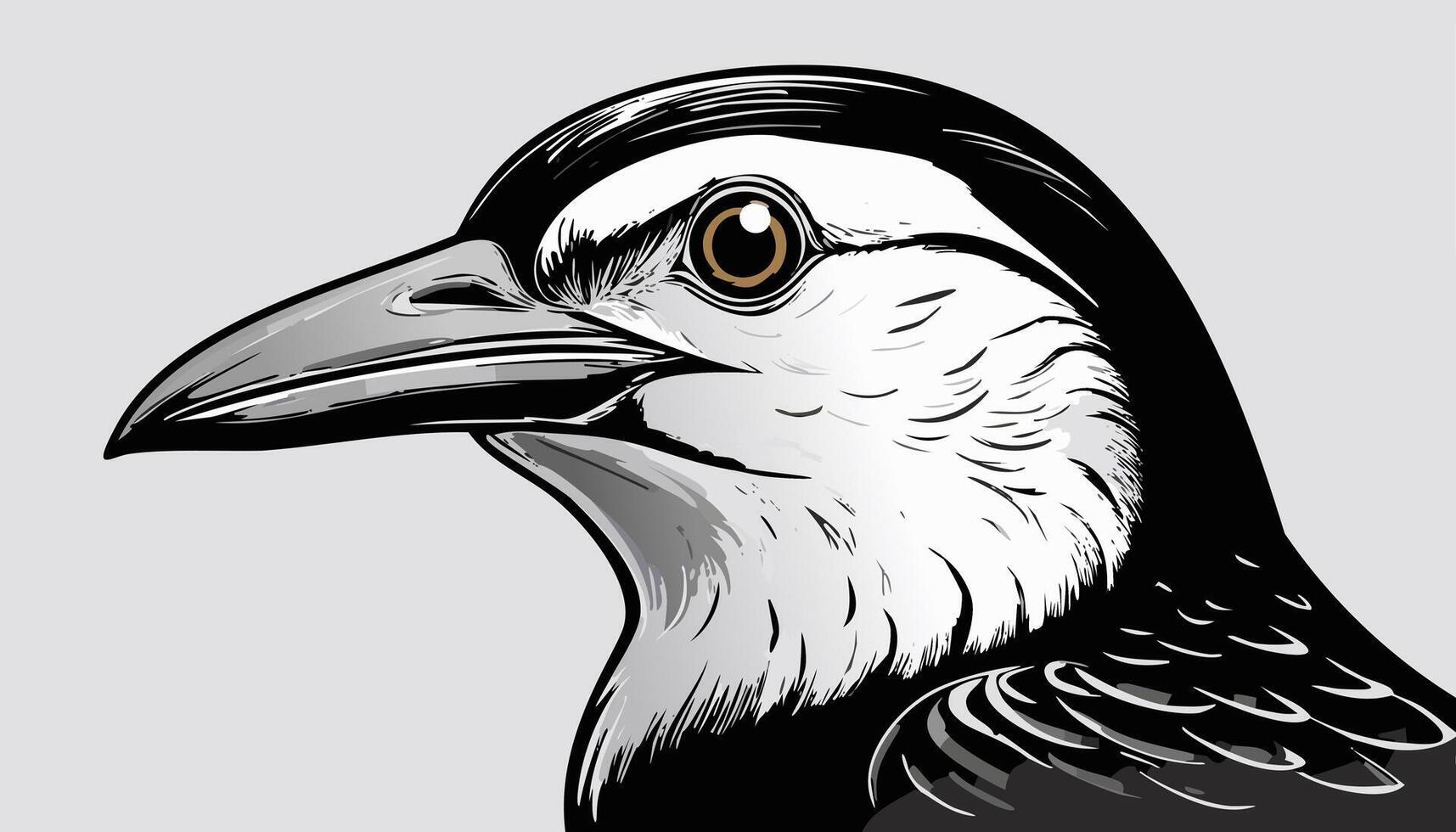 Bird Head Sketch Style - Animal Face vector