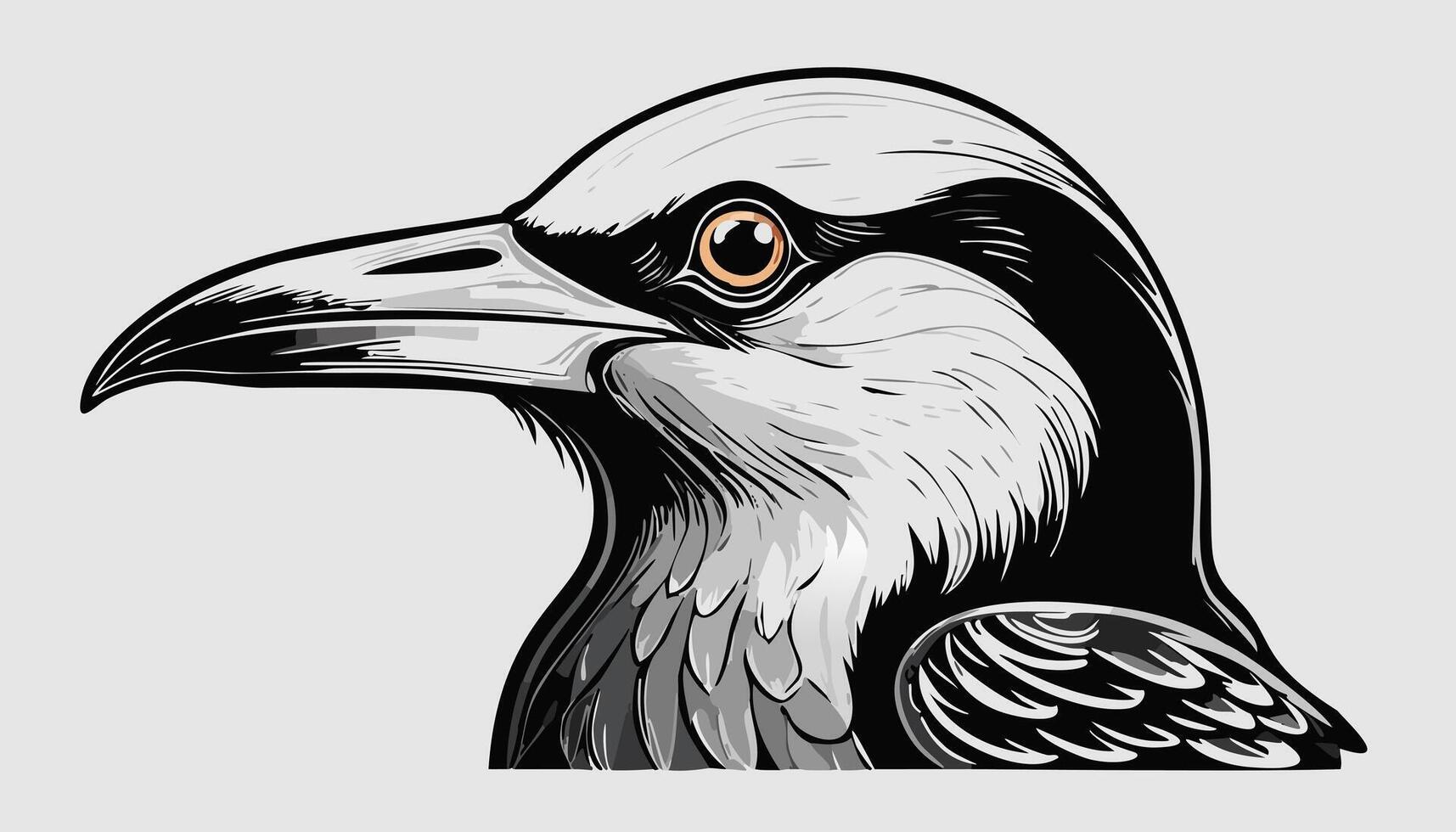 Bird Head Sketch Style - Animal vector