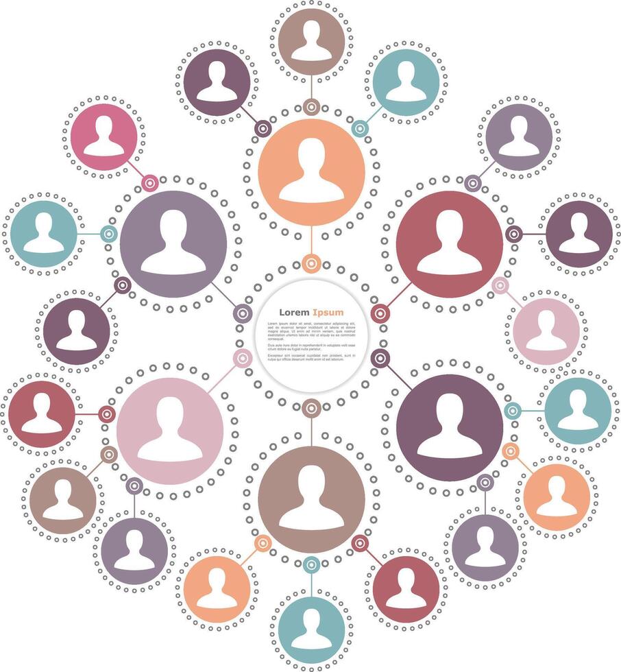 Social media network, people connection and communication concept vector