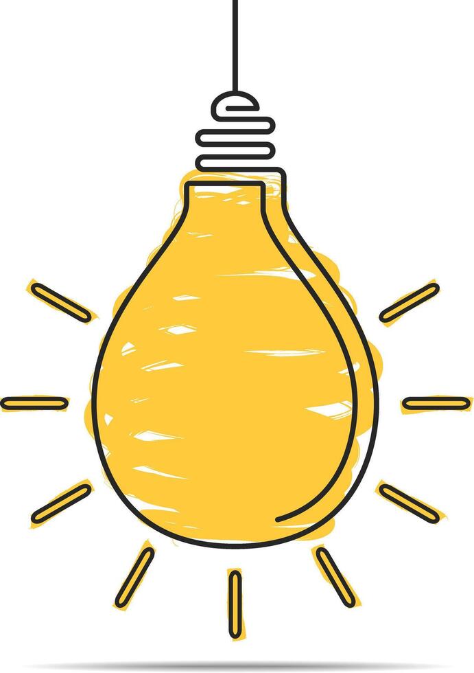 Abstract minimal light bulb vector