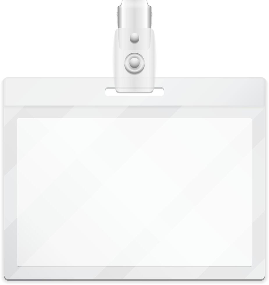 Blank horizontal identification card or name tag vector