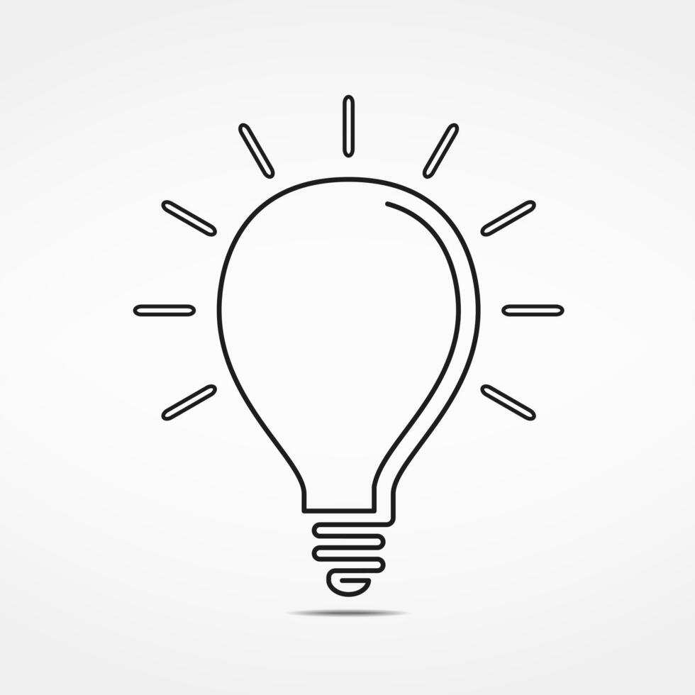 Light bulb line icon vector