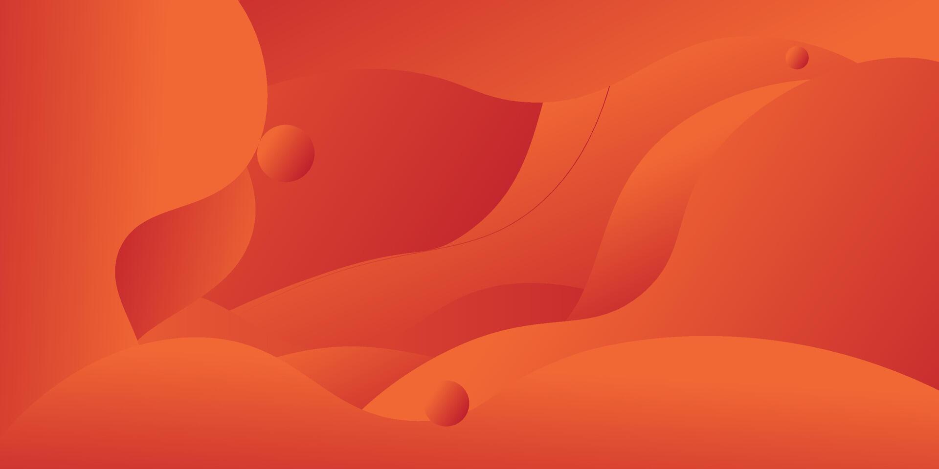 Abstract orange background overlapping with waves and circles pattern. Orange background elements. Eps10 vector