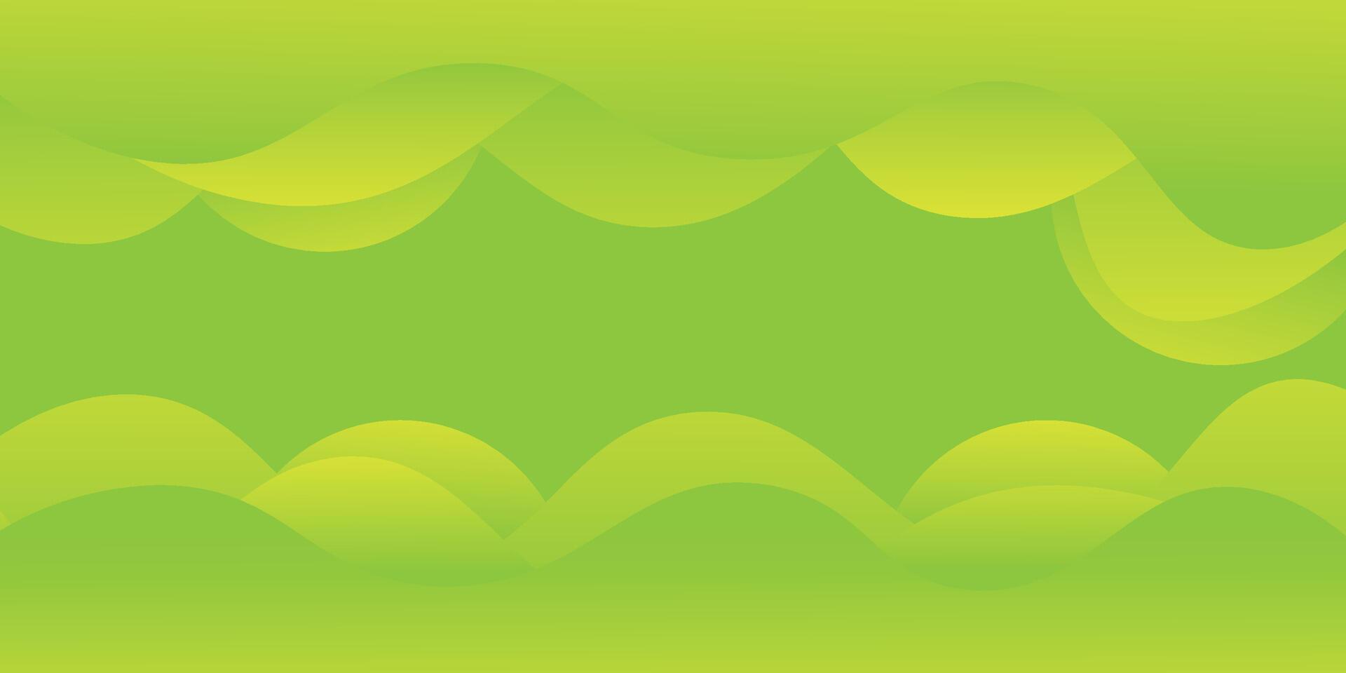 Abstract green geometric waves background. Modern background design. Bright and fresh colors. vector