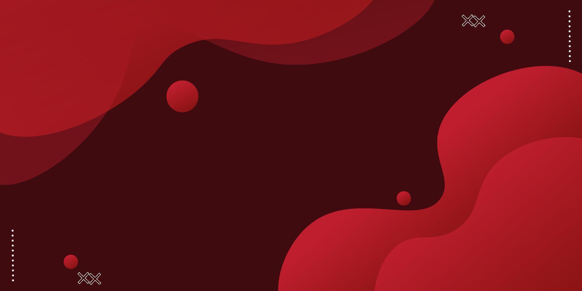 Abstract minimal geometric wave dark red background design. 3D simple shape pattern background. Eps10 vector