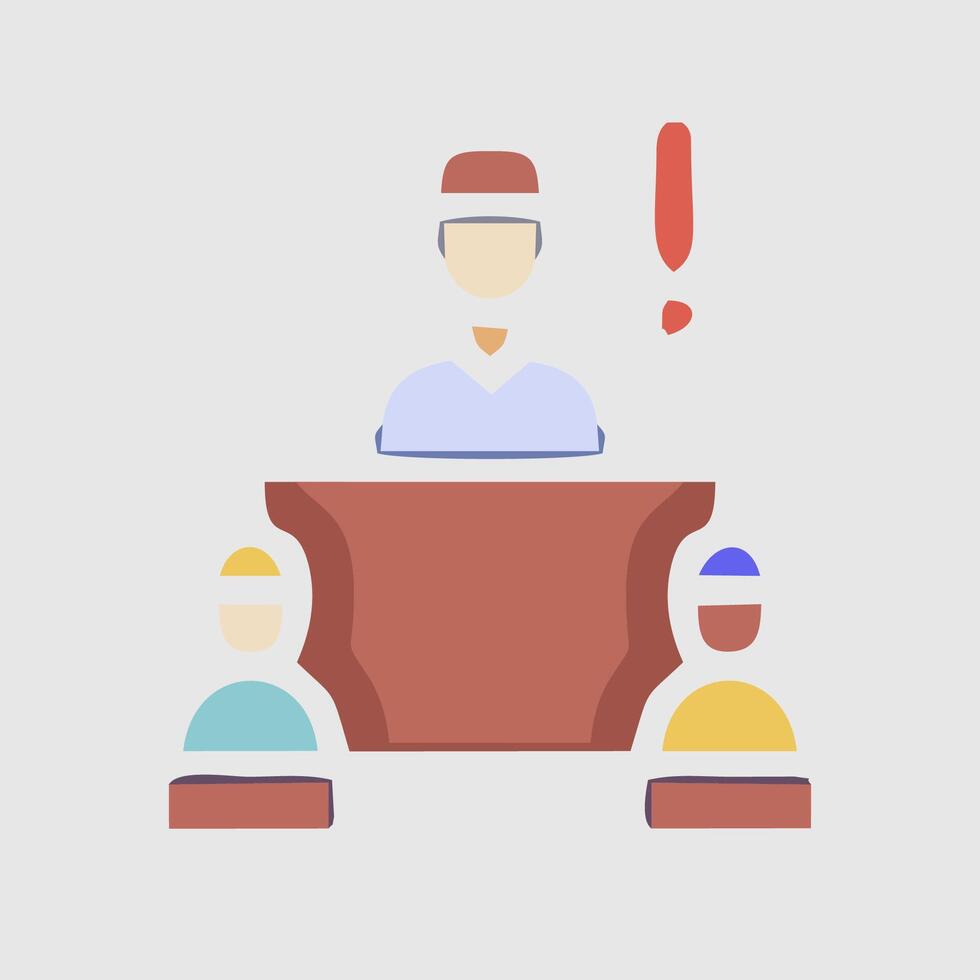 a man is giving a speech in front of a group of people vector