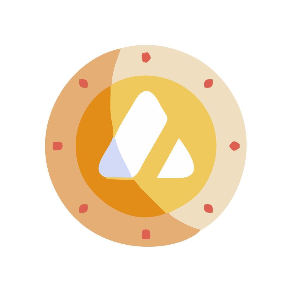 a yellow and orange logo with a triangle on it vector