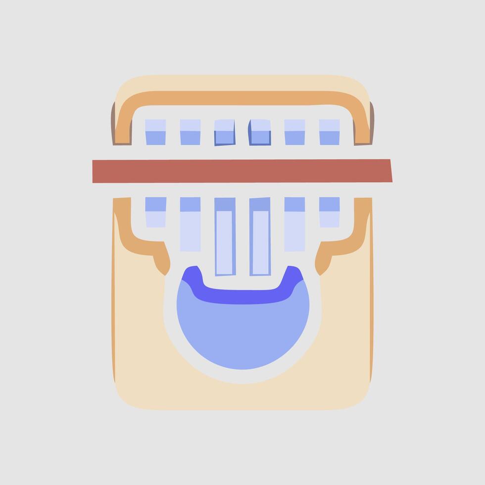 a flat icon of a toothbrush vector