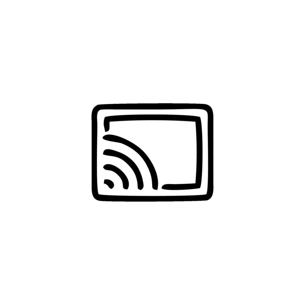 a black and white image of a television vector