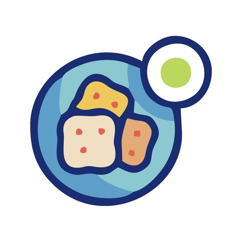 a blue plate with a green dot on it vector
