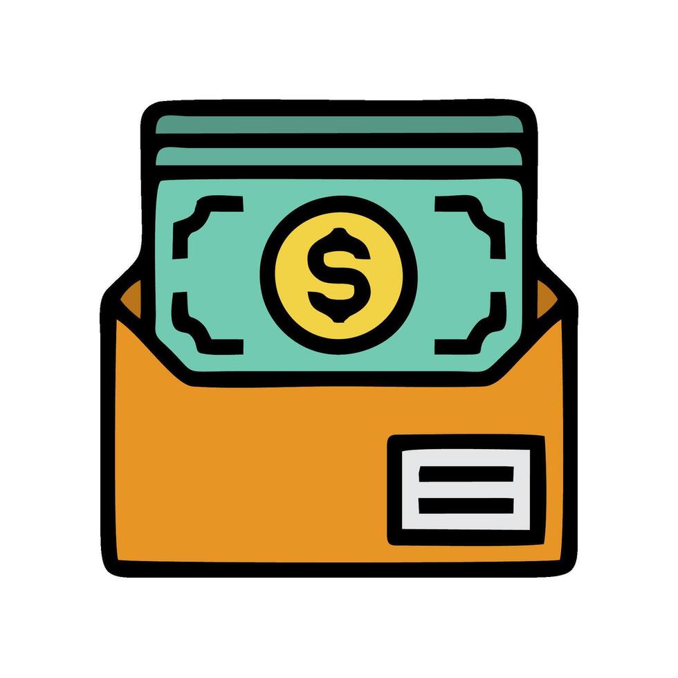 money envelope icon illustration design vector