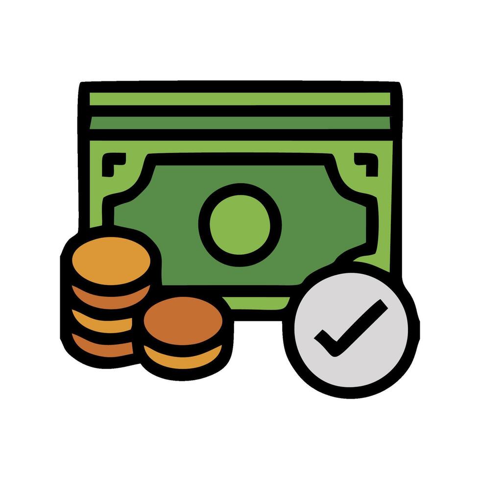 money and check icon illustration design vector