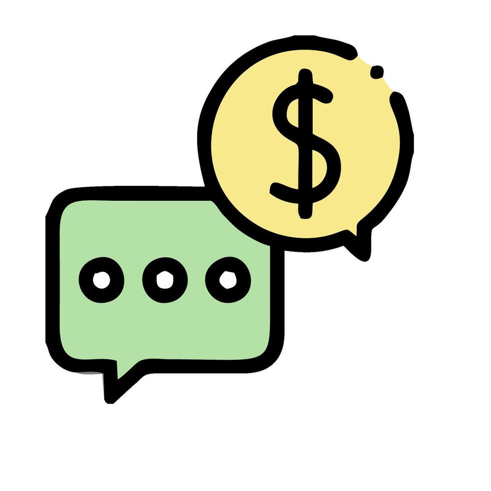 money chat icon illustration vector