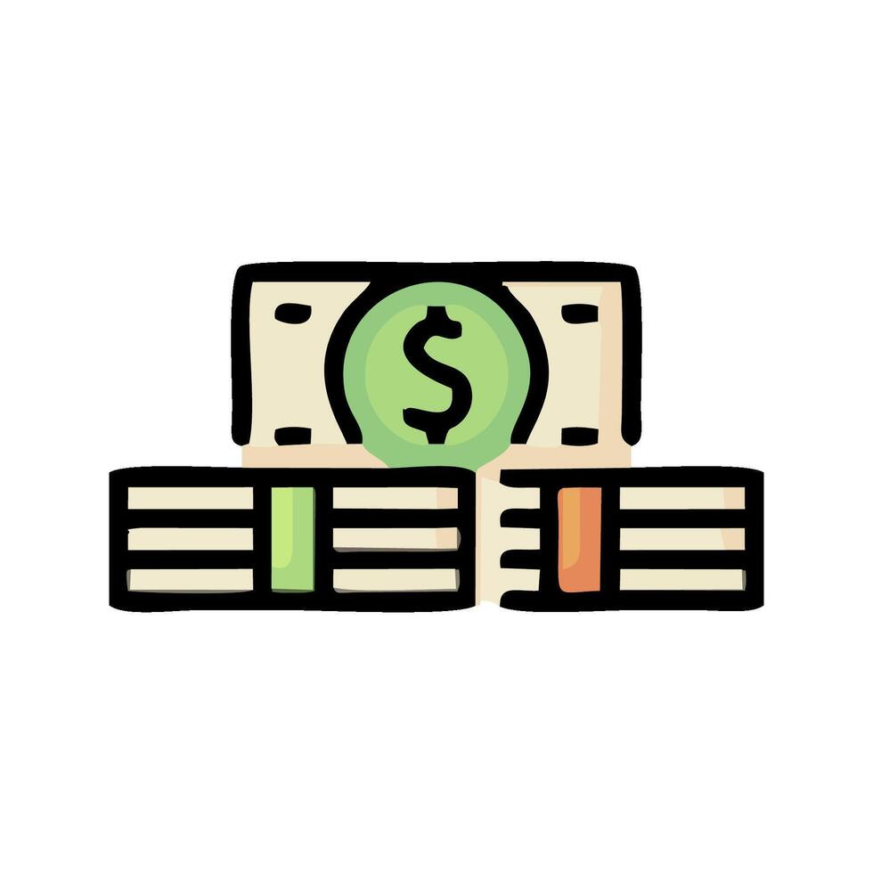 money stack icon illustration vector