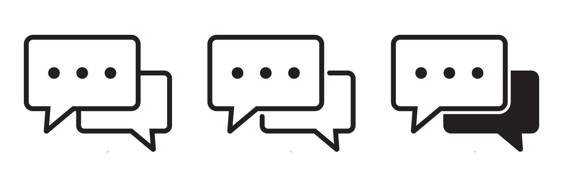 Chat icon. Talk speech bubble icon. Dialogue balloon icon. Comment sign. vector
