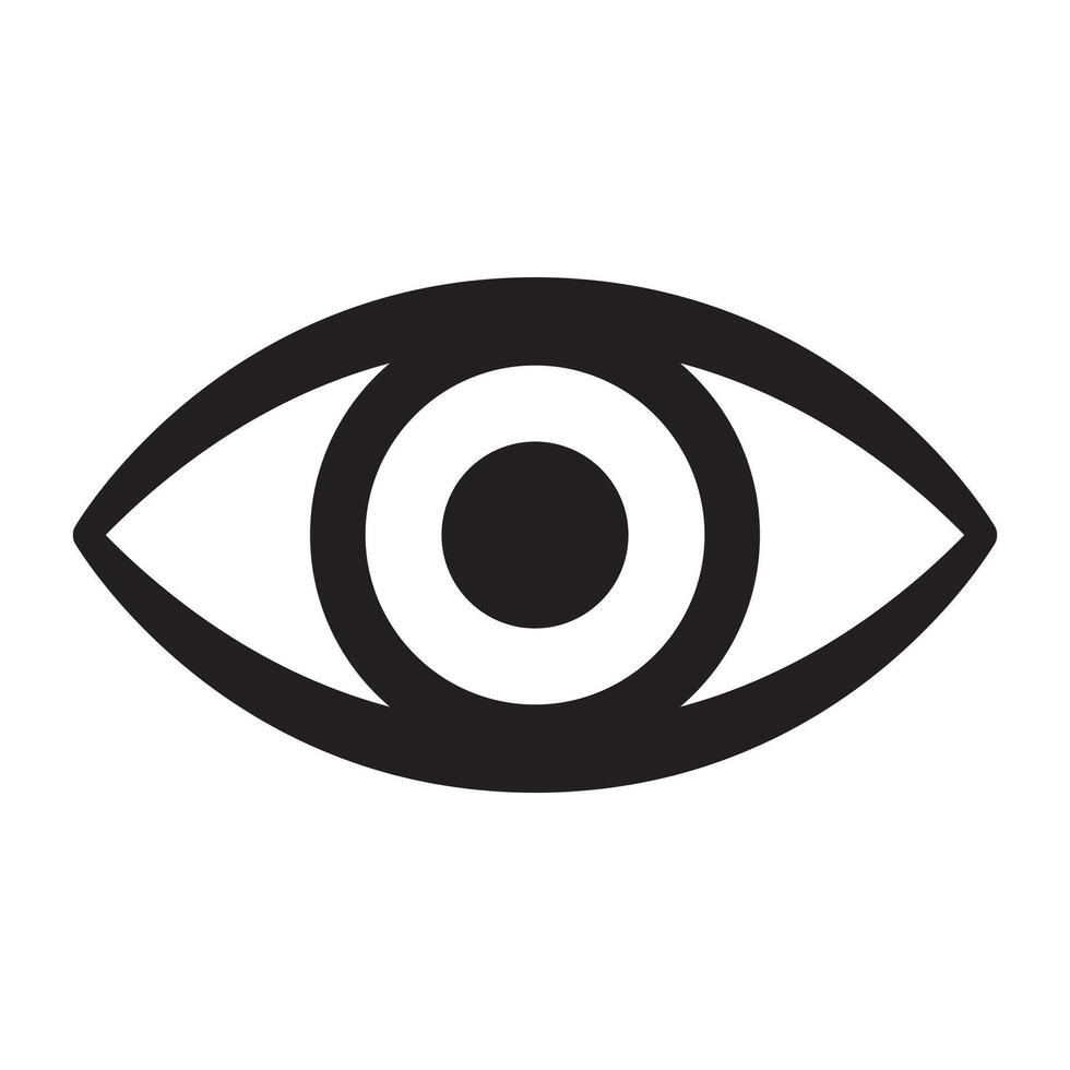 Eye icon, human eyeball icon. vector