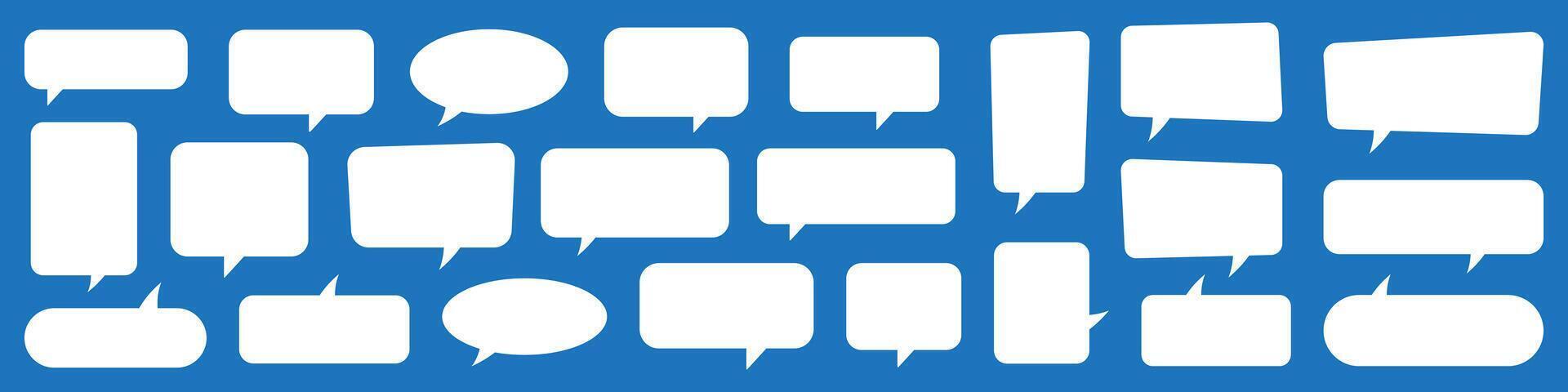 Set of speech bubbles. Speak bubble text, cartoon chatting box, message box. Blank empty speech bubbles. vector