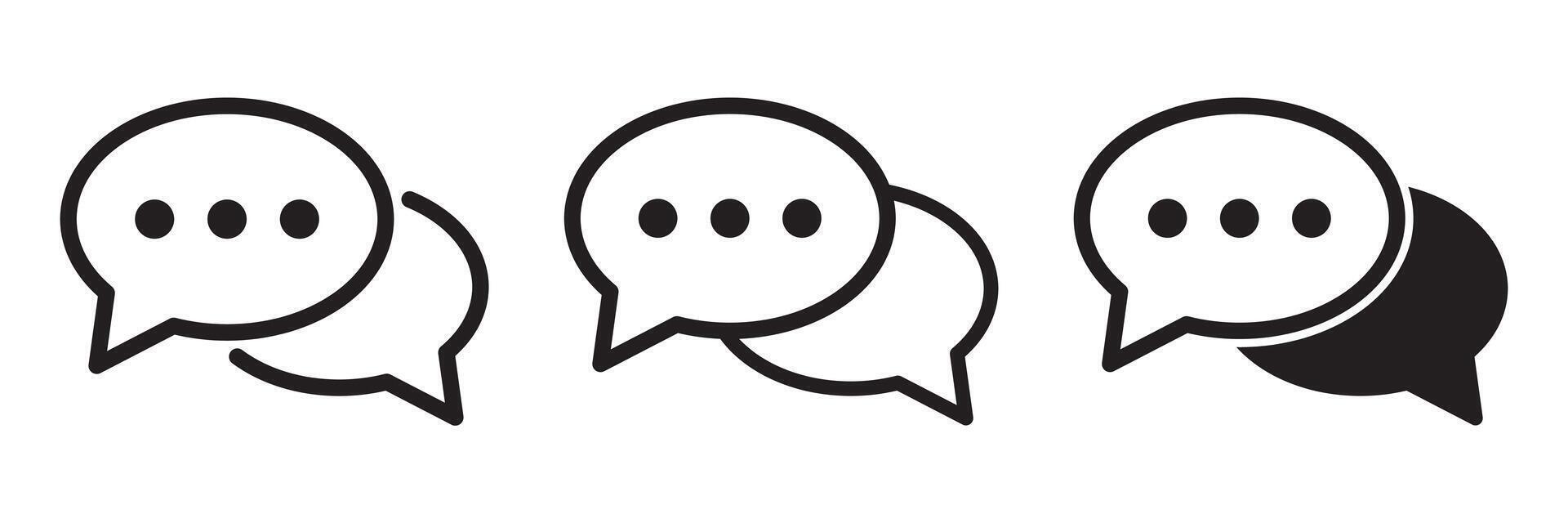 Chat icon. Talk bubble speech icon. Dialogue balloon icon. vector