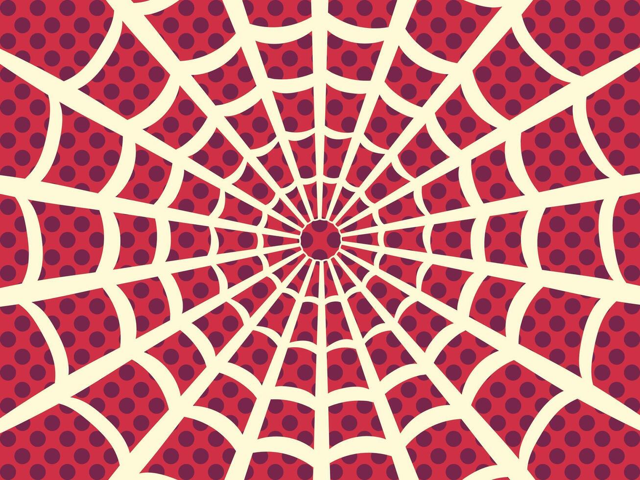 White spider web on red background vector