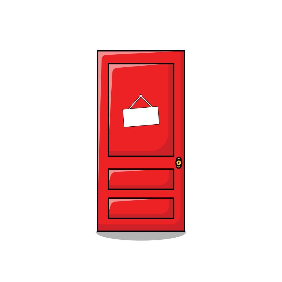 illustration of red door vector