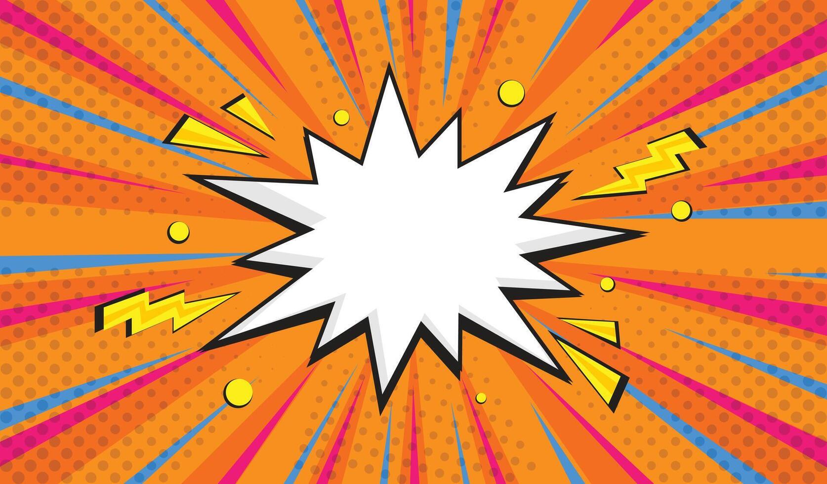 Comic blank text speech bubbles in pop art style illustration vector
