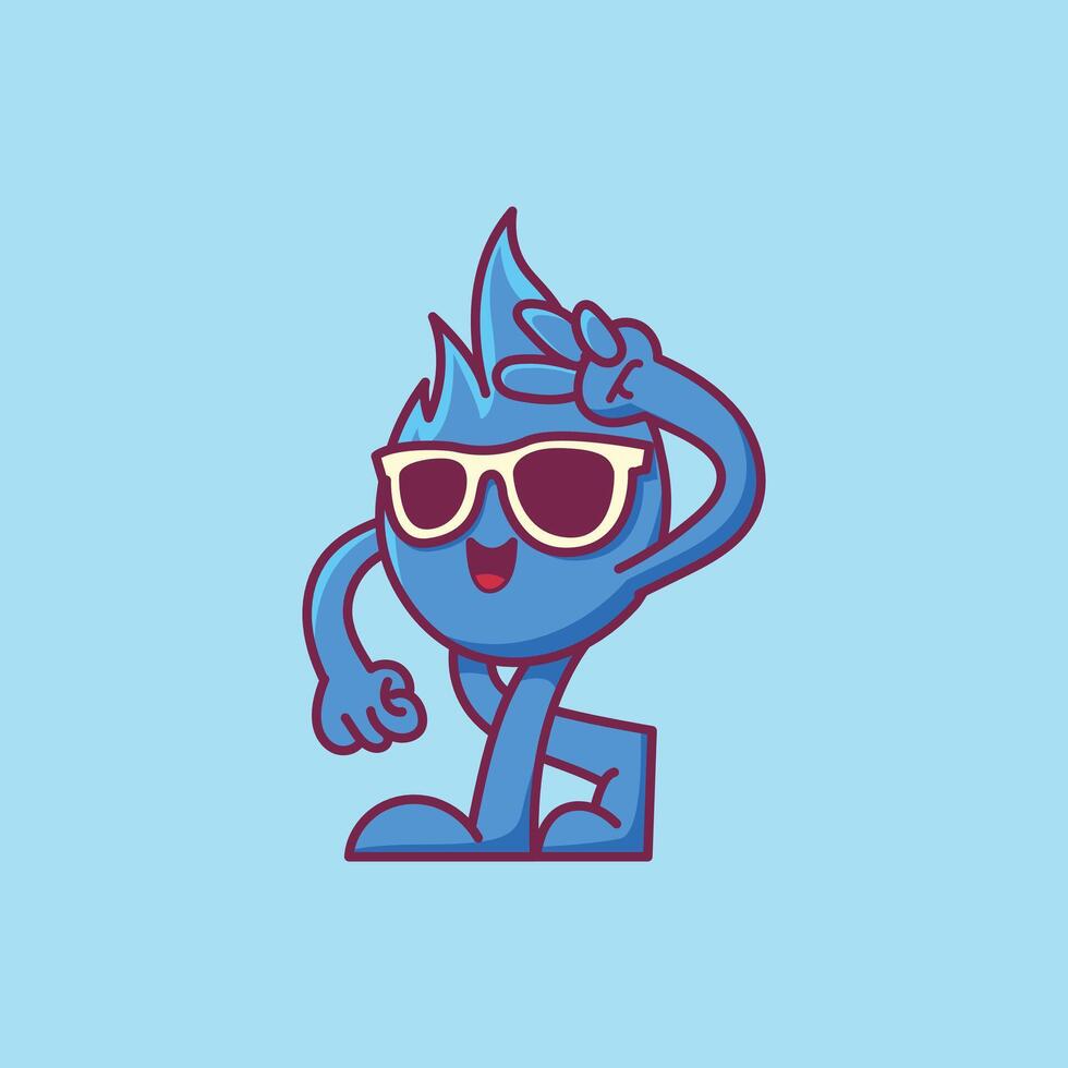 Retro Cartoon Water vector