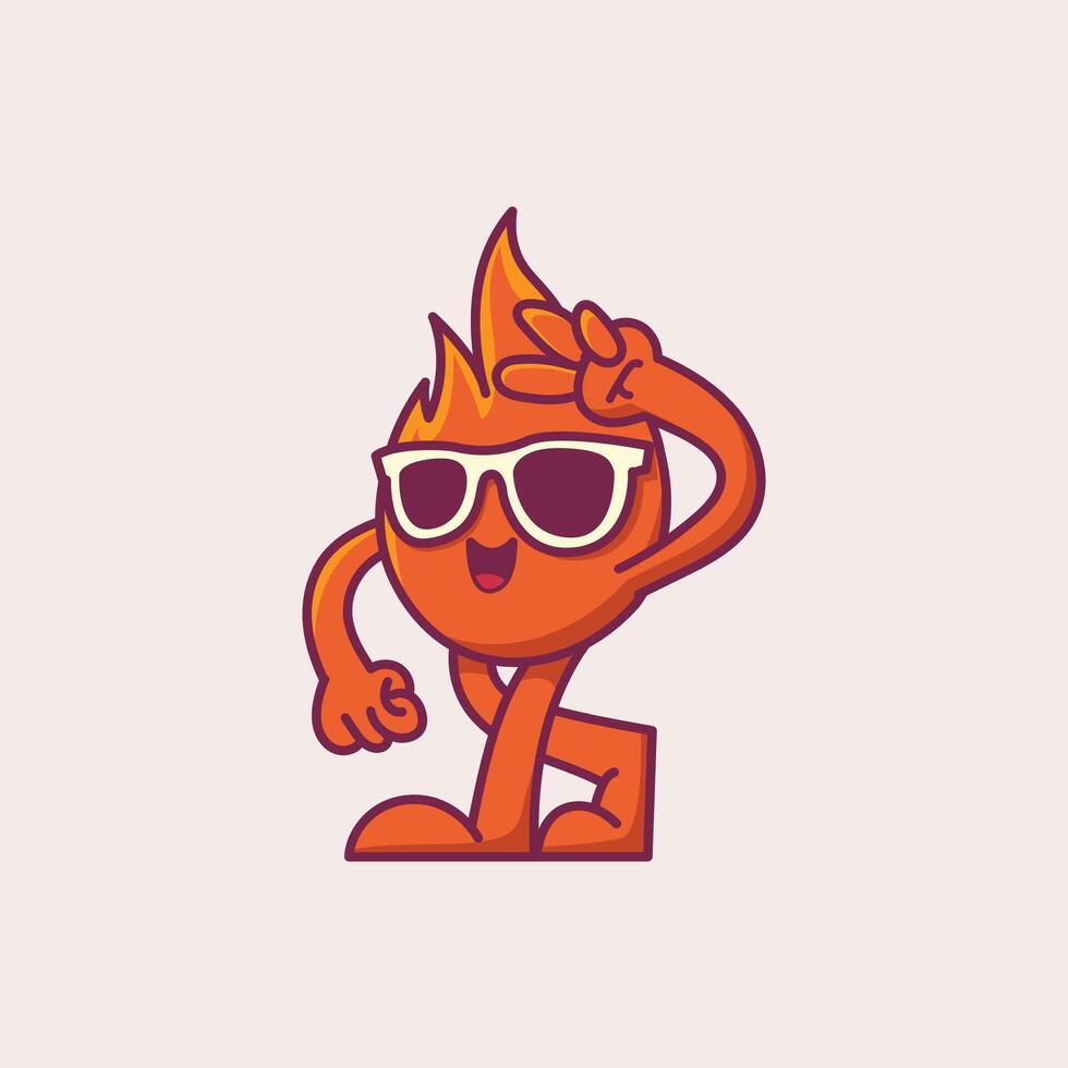 Retro Cartoon Fire vector