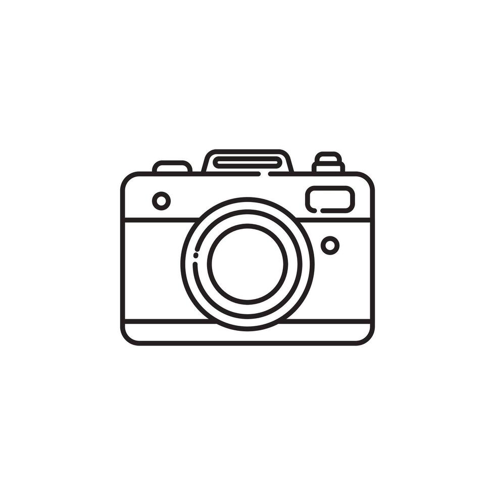 Camera Icon, line art, camera clip art vector