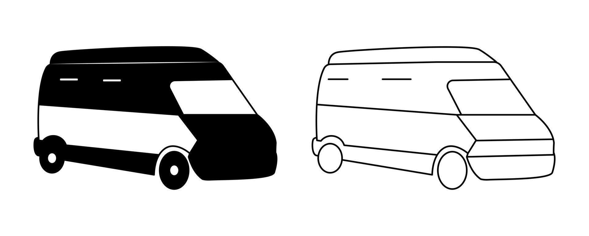 Ambulance service Icon in line and filled style. vector