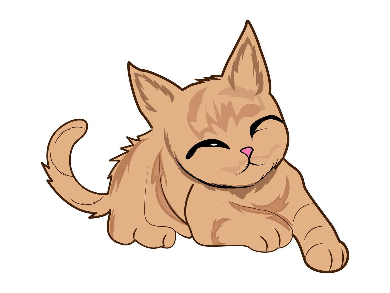 Cute Kitten illustration vector