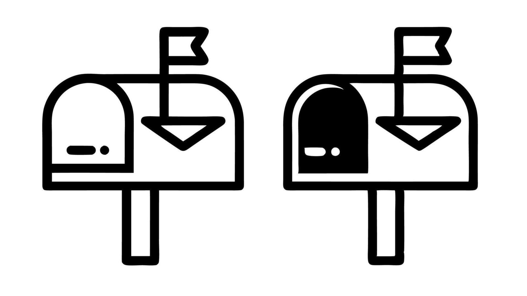 Mailbox Icon Set vector