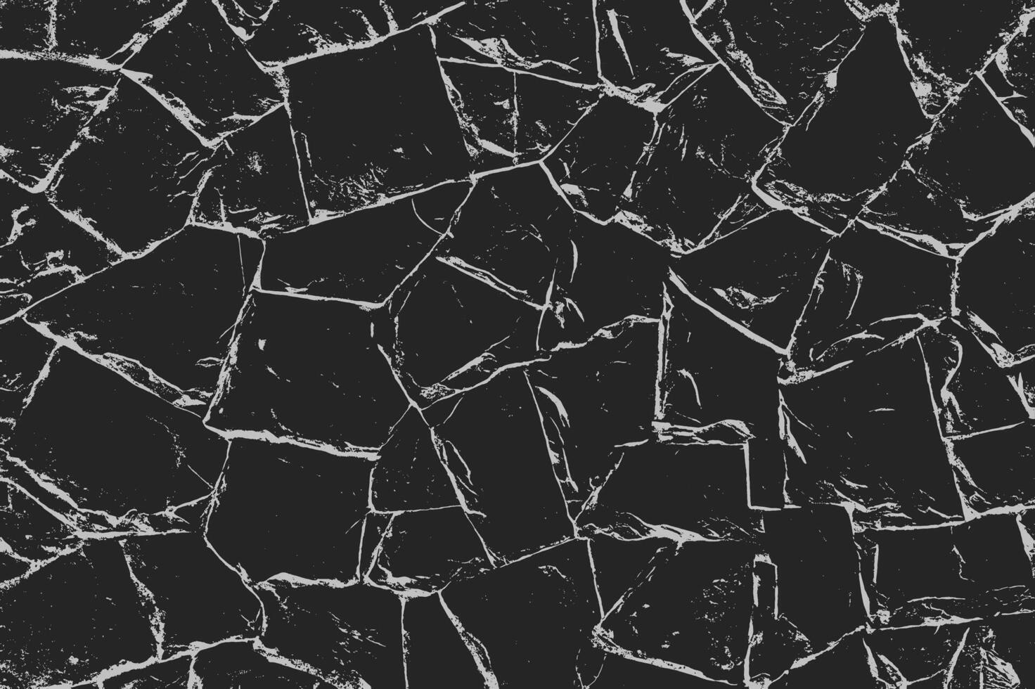 Black and white pattern featuring a weathered stone wall texture vector