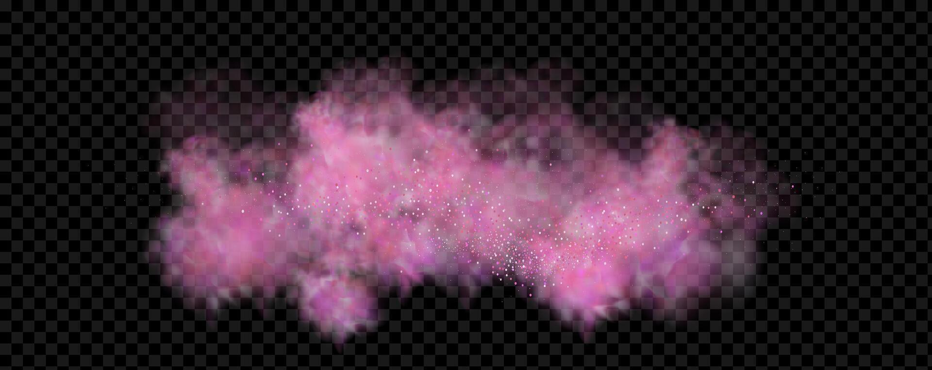 pink glitter brush vector