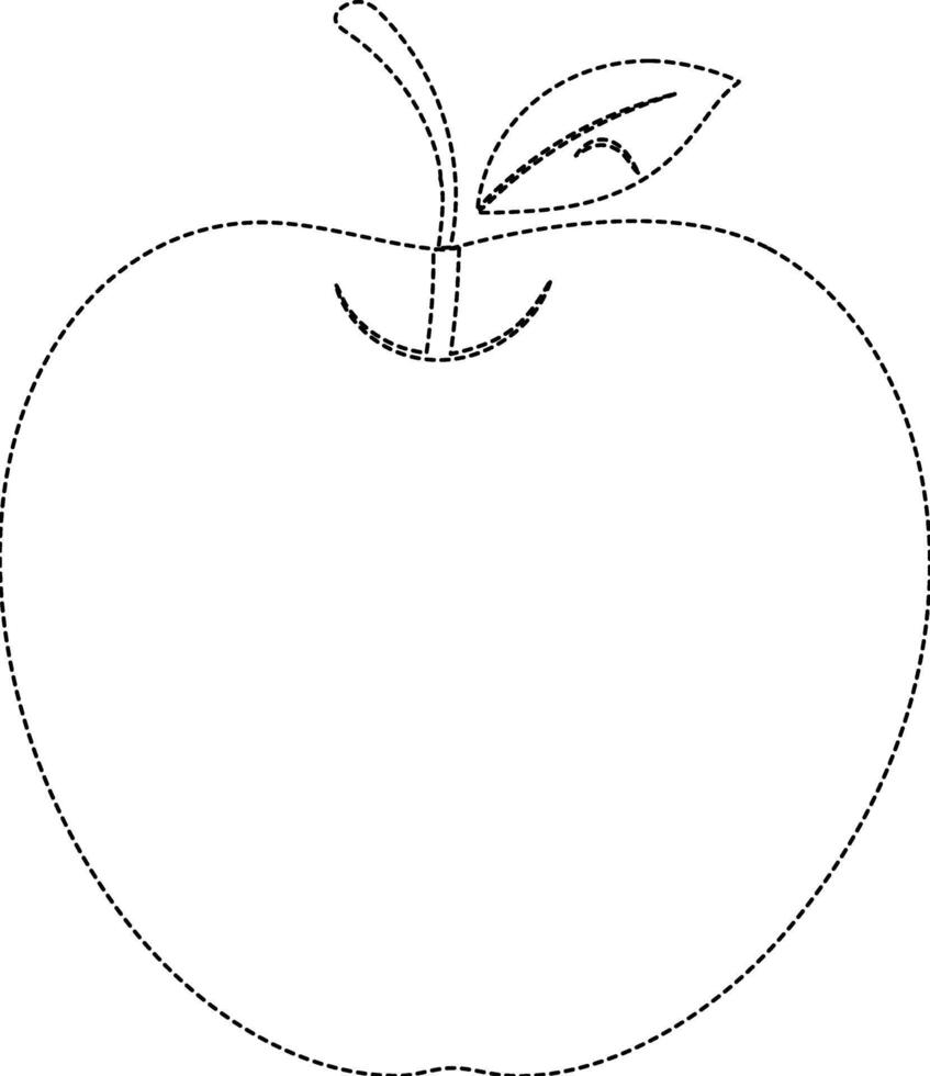 Apple coloring pages for kids vector